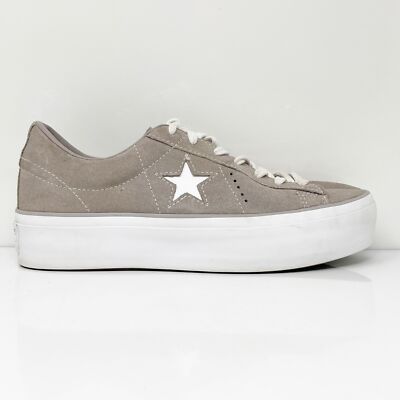 

Converse Womens One Star 563870C Серые повседневные кроссовки, размер 9,5, Серый, One Star