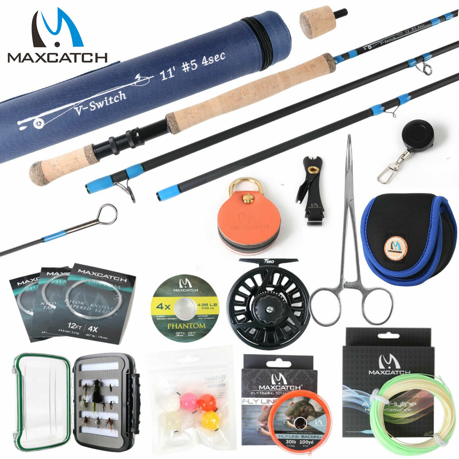 Maxcatch Switch Fly Rod Combo, 5/6/7/8wt Fishing Rod, Reel