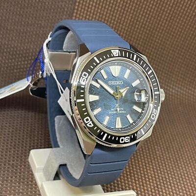 Pre-owned Seiko Prospex Srpf79k1 Blue King Samurai Save The Ocean Edition Men Sport Watch