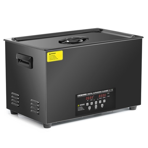 CREWORKS 30L Black Titanium Steel Ultrasound Cleaner with Digital Timer & Heater