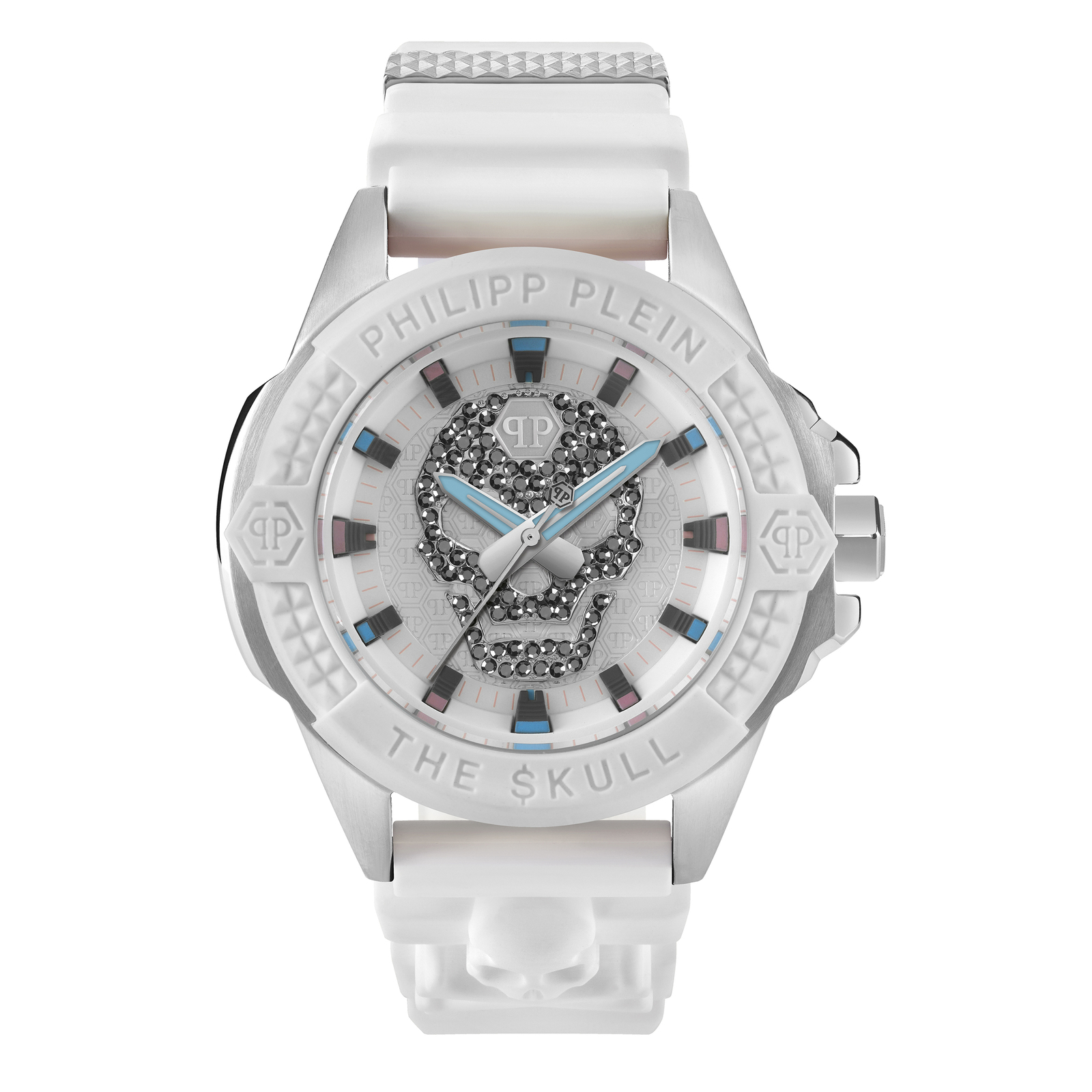 Pre-owned Philipp Plein Men's Watch Pwaaa1521 The Skull White