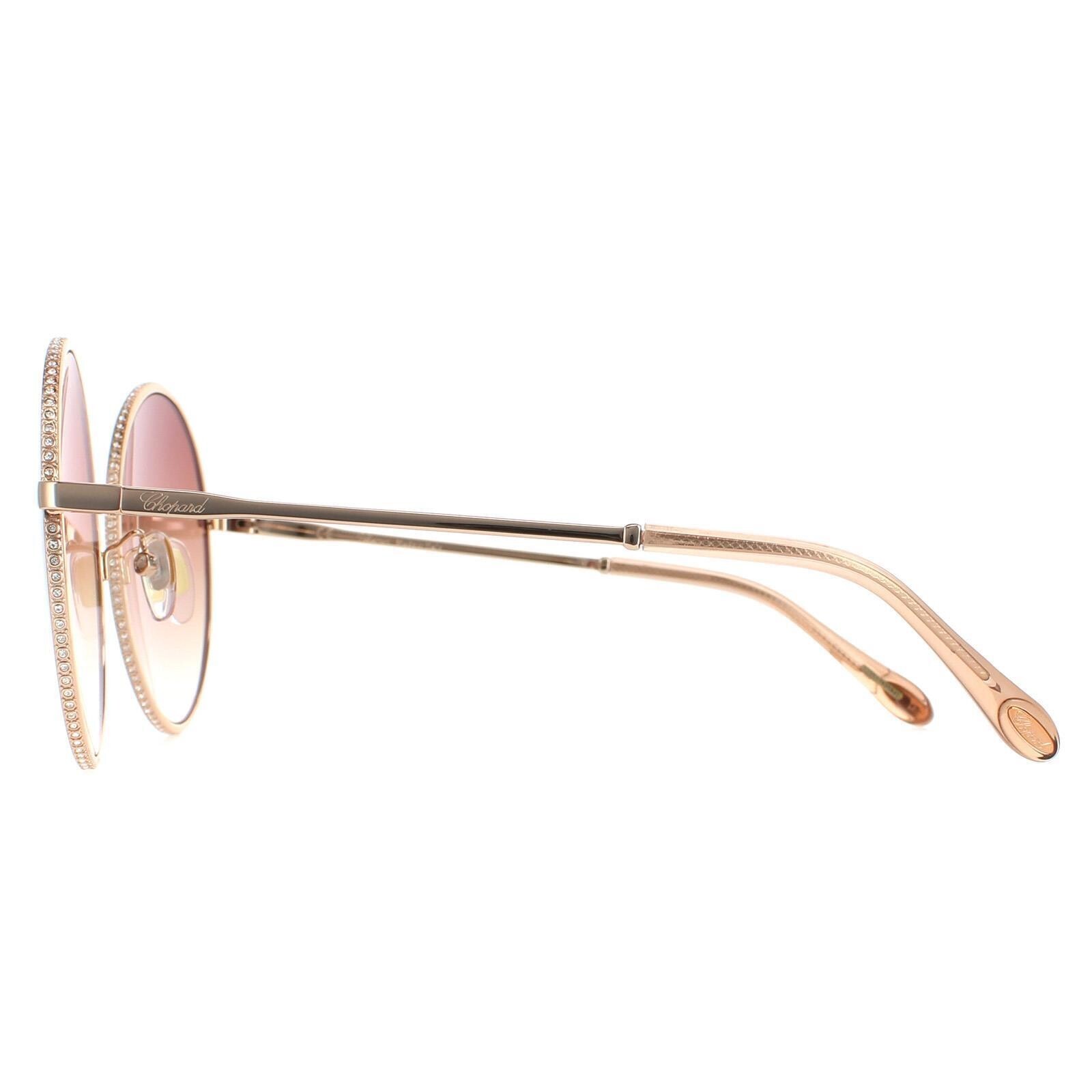 Pre-owned Chopard Sunglasses Schf11v 08fc 60 Shiny Copper Gold Brown Gradient