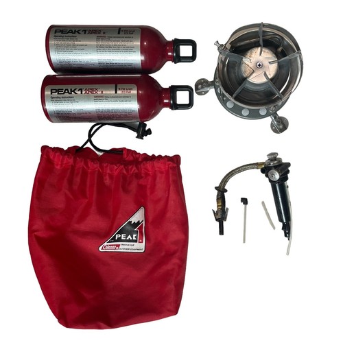 Coleman PEAK 1 APEX II Stove Camping One Burner Gas 445A700 with 2 Tanks