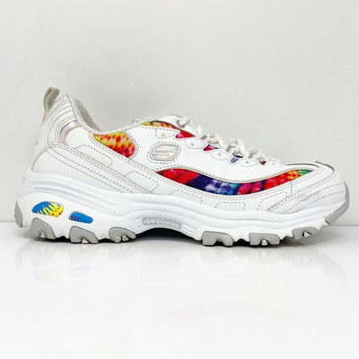 Skechers Womens D Lites 149015 Белая Повседневная Обувь Кроссовки Размер 9, Белый, D Lites