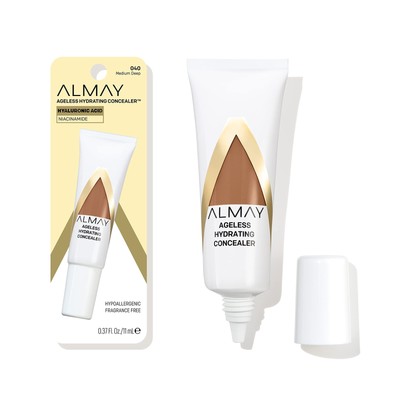 Almay Anti-Aging Concealer, Face Makeup with Hyaluronic Acid, Niacinamide,...