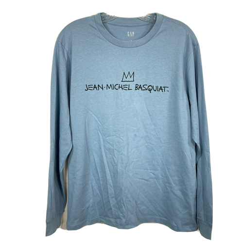 Gap T-Shirt Mens Sz S Jean-Michel Basquiat Blue Cotton