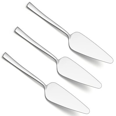 Pie Server Set Of 3 8.9 Inch Stainless Steel Cake Server Cutter For Pastry Chees