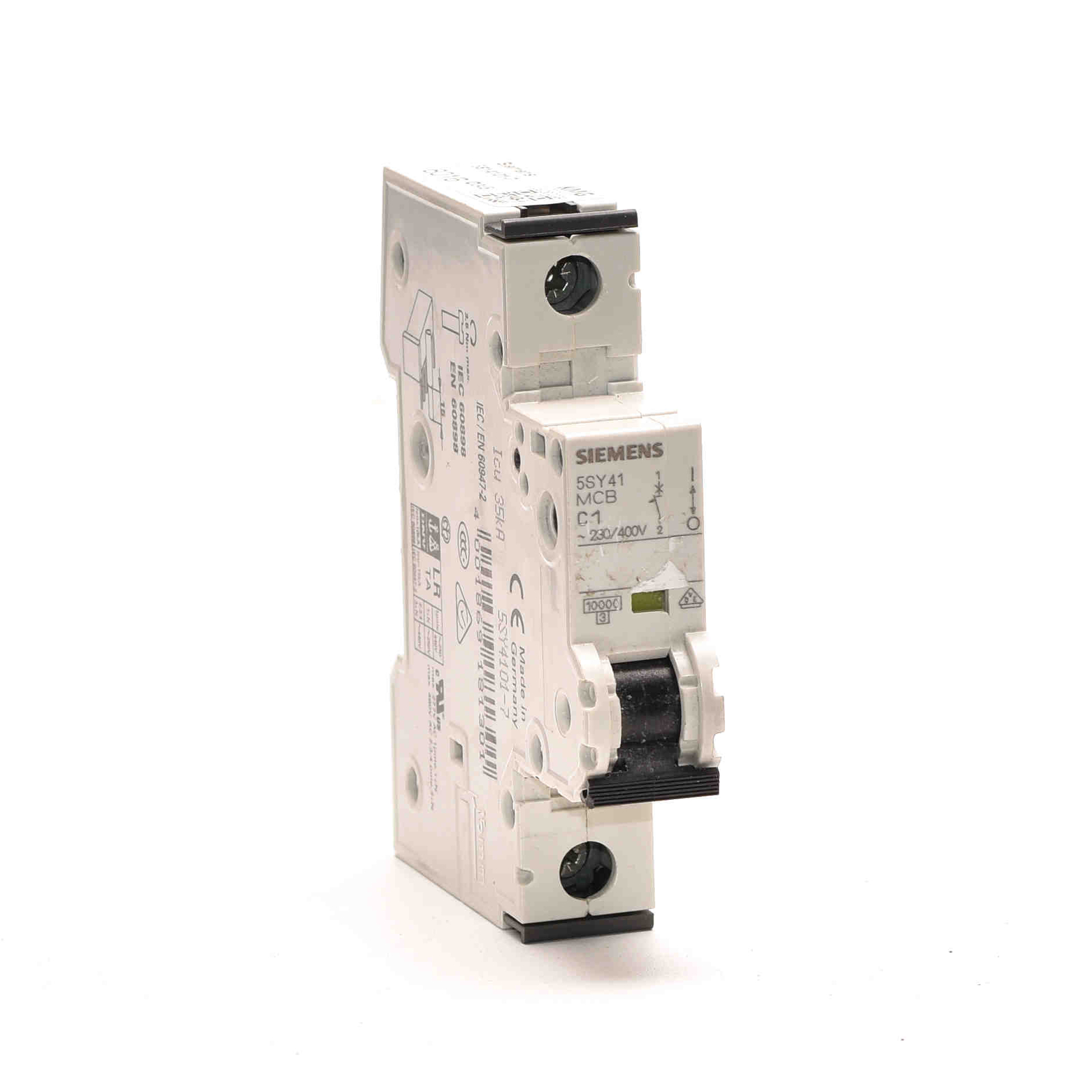 Disjoncteur Modulaire Siemens 5SY41 C1 1A - 230/400V, Référence 5SY4101 - Occasion Fonctionnelle