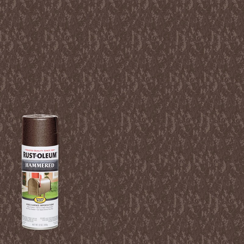 Brown,  Stops Rust Hammered Spray Paint-210880, 12 Oz