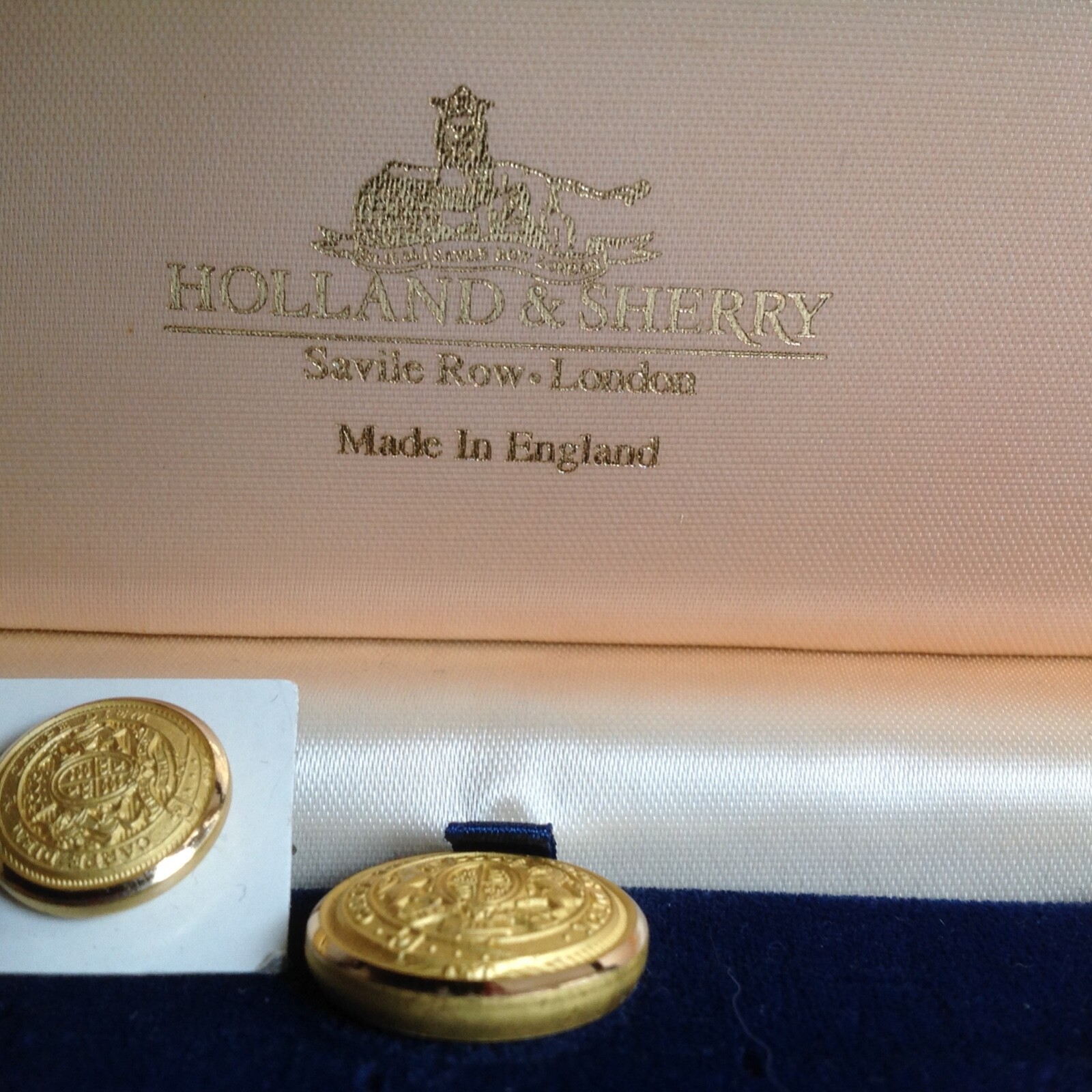 Holland & Sherry Carpe Diem Gilt Blazer Button Set of 11 Solid Brass England