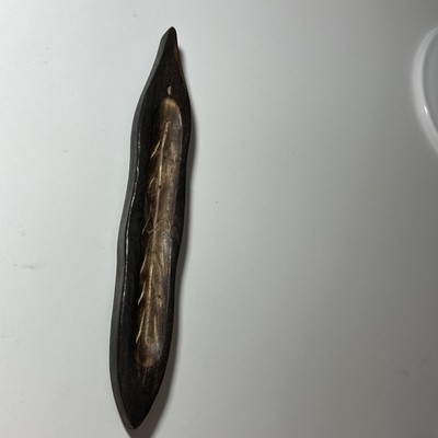 Wood Leaf Incense Holder Burner Stick Ash Catcher Handmade Aromatherapy Brown