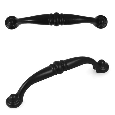 SCHWARZ MATT ★ 96mm Retro Antik Möbelgriff Griff Beschläge Bogengriff Griffe