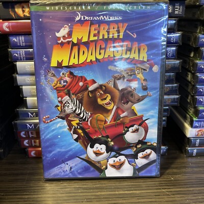 Merry Madagascar (DVD, 2009) BRAND NEW! SEALED! FREE SHIPPING! Dreamworks WS FS