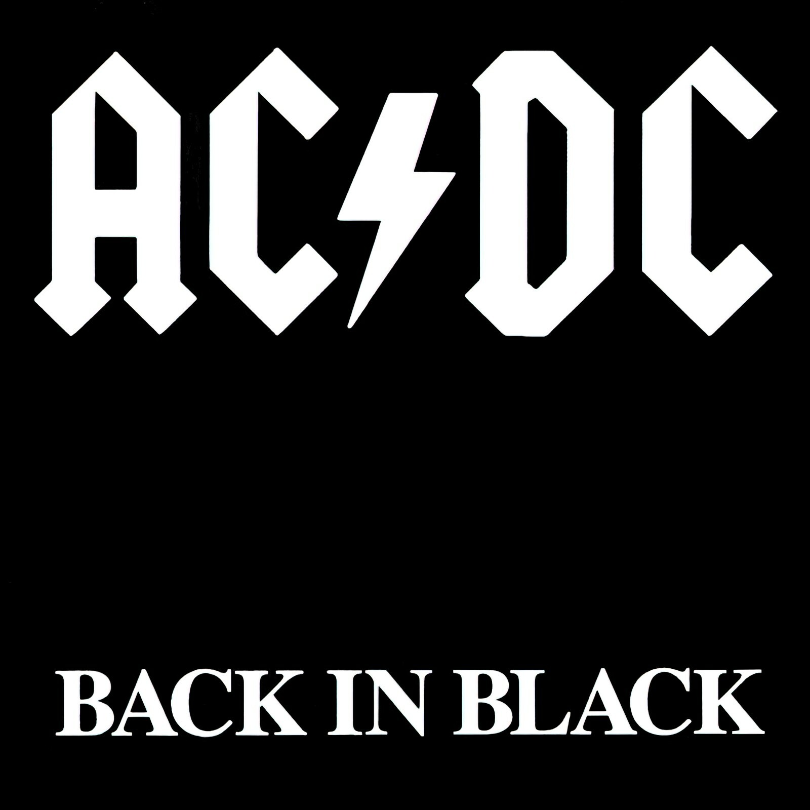AC/DC Back In Black 12x12 Album Cover Replica Poster Gloss
