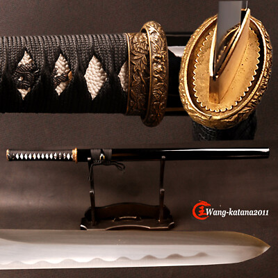 40'' Black Delicate Japanese Ninjato Double Edge Straight Full-tang Ninja Sword