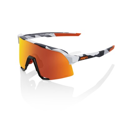 Grey Camo Safety Glasses UV400 Hyper Red Mirror Impact Resistant Protect Eyewear