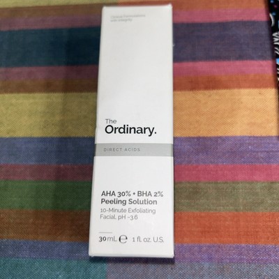 THE ORDINARY DIRECT ACIDS AHA 30% + BHA 2% Peeling Solution 1.0oz/30ml NIB