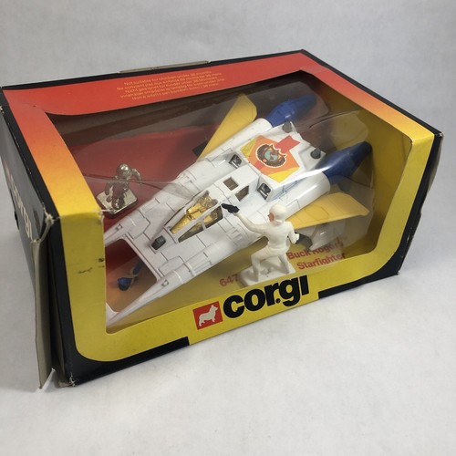 Buck Rogers Starfighter Corgi 647 Vintage 1981 Diecast with Buck & Twiki NOS