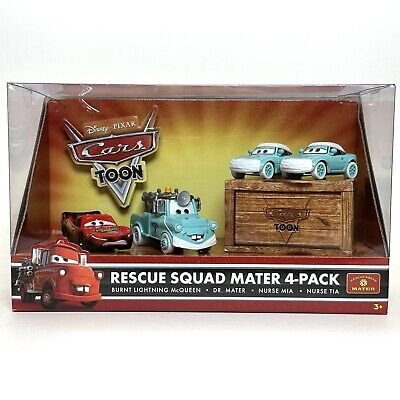 Disney Pixar Cars   Rescue Squad Mater 4- Pack   with Nurses Mia & Tia   NEW