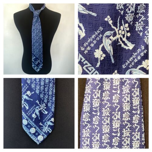 Vintage Starcy Tie Cravats of Distinction Cherry Blossom Bird ...