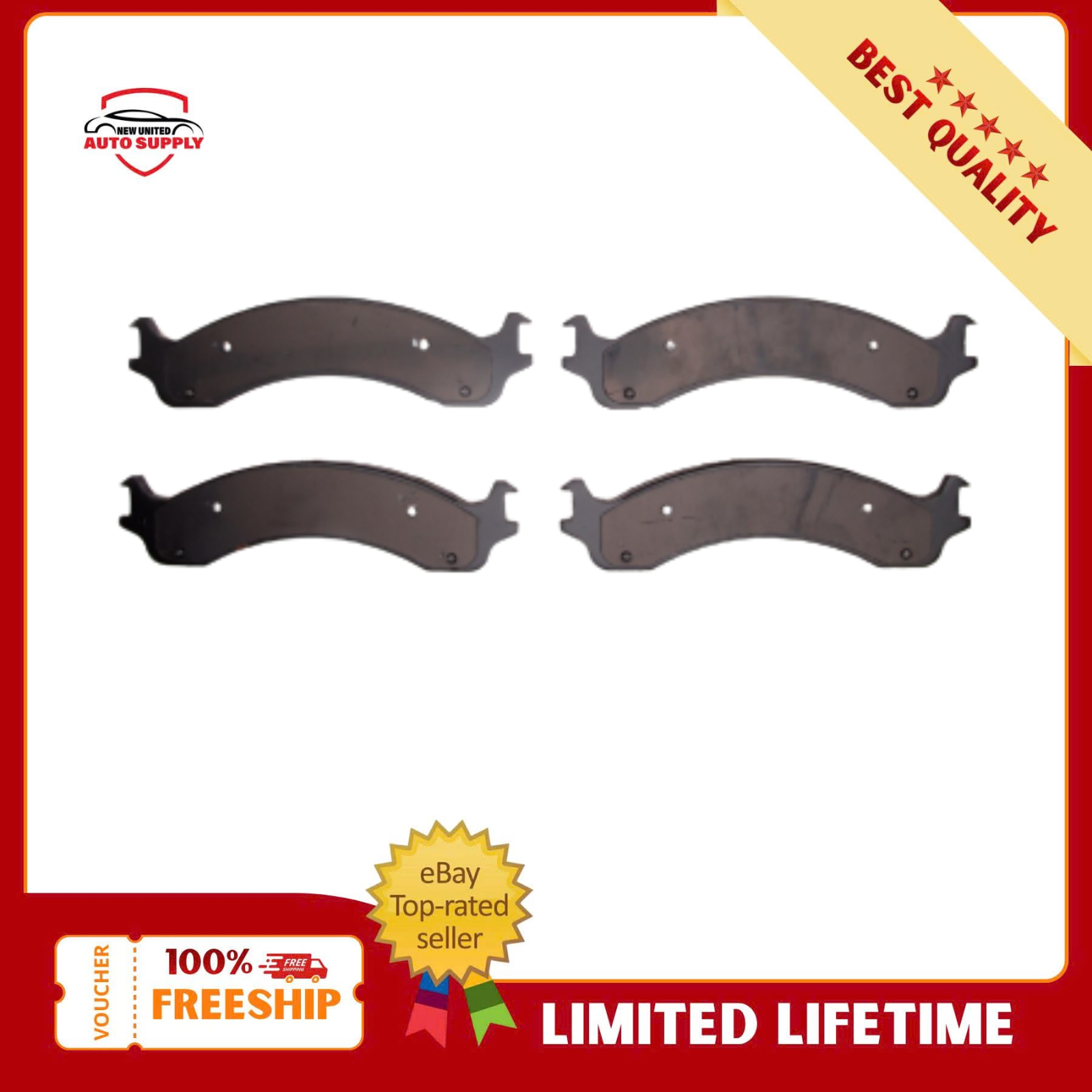 GNAD821 Front Semi-Metallic Brake Pads fits 2000-2002 Dodge Ram 2500 3500