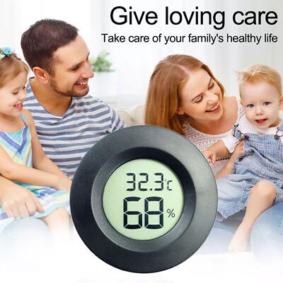 Digital LCD Indoor/Outdoor Round Thermometer Humidity Hygrometer H6S1