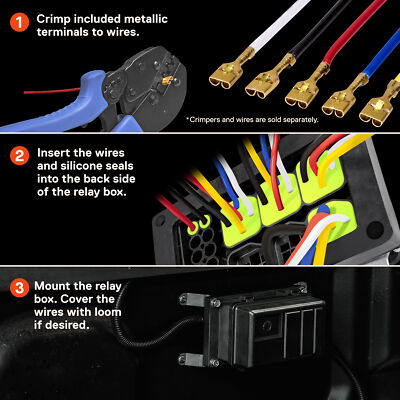Universal 12V Waterproof Automotive Car 6 Way Fuse Relay Box Module Sealed
