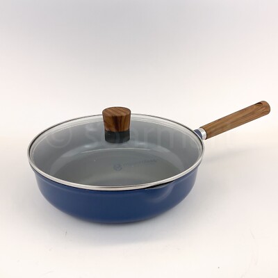 Masterclass Healthy Options Ceramic Cookware 3.9-qt- 11'' Sauté Pan Pot w/ Lid
