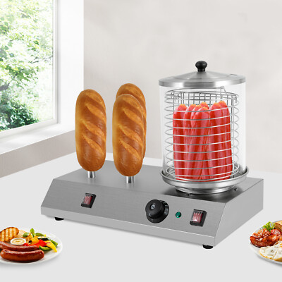 458W Bread Maker Bun Warmer Machine Stainless Steel Desktop Mount 50.1*27.8*37cm