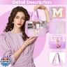 Junesters Personalized Initial H Clear Purple Makeup Bag - Large Travel Toiletry Bag, Cute Cosmetic Organizer Set for Girlfriend, Teacher, Teen Girl Gifts