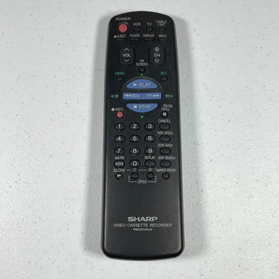 SHARP Video Cassette Recorder VCR Remote Control Model RRMCG010AJSA 