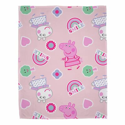 Peppa Pig Fleece Blanket Icon Suzy Sheep Rainbows Children's - 100cm x 150cm