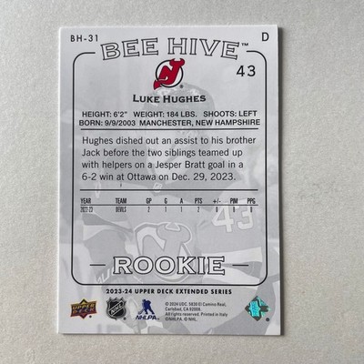 2021 Upper Deck Series 2 #BH-31 Luc Hugues RC Bee Hive