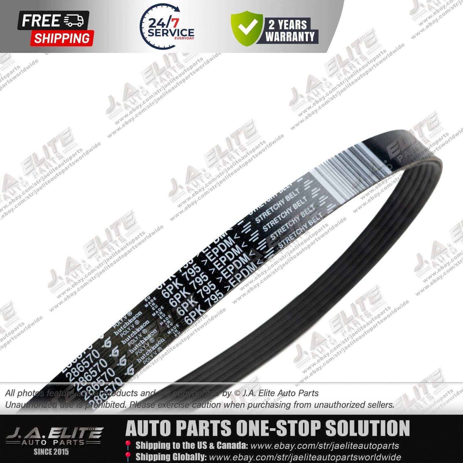 Genuine Short Alternator Belt fits Maserati Quattroporte