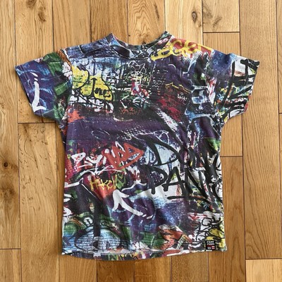 Vintage Phat Farm Womens Graffiti Baby Tee Size Small
