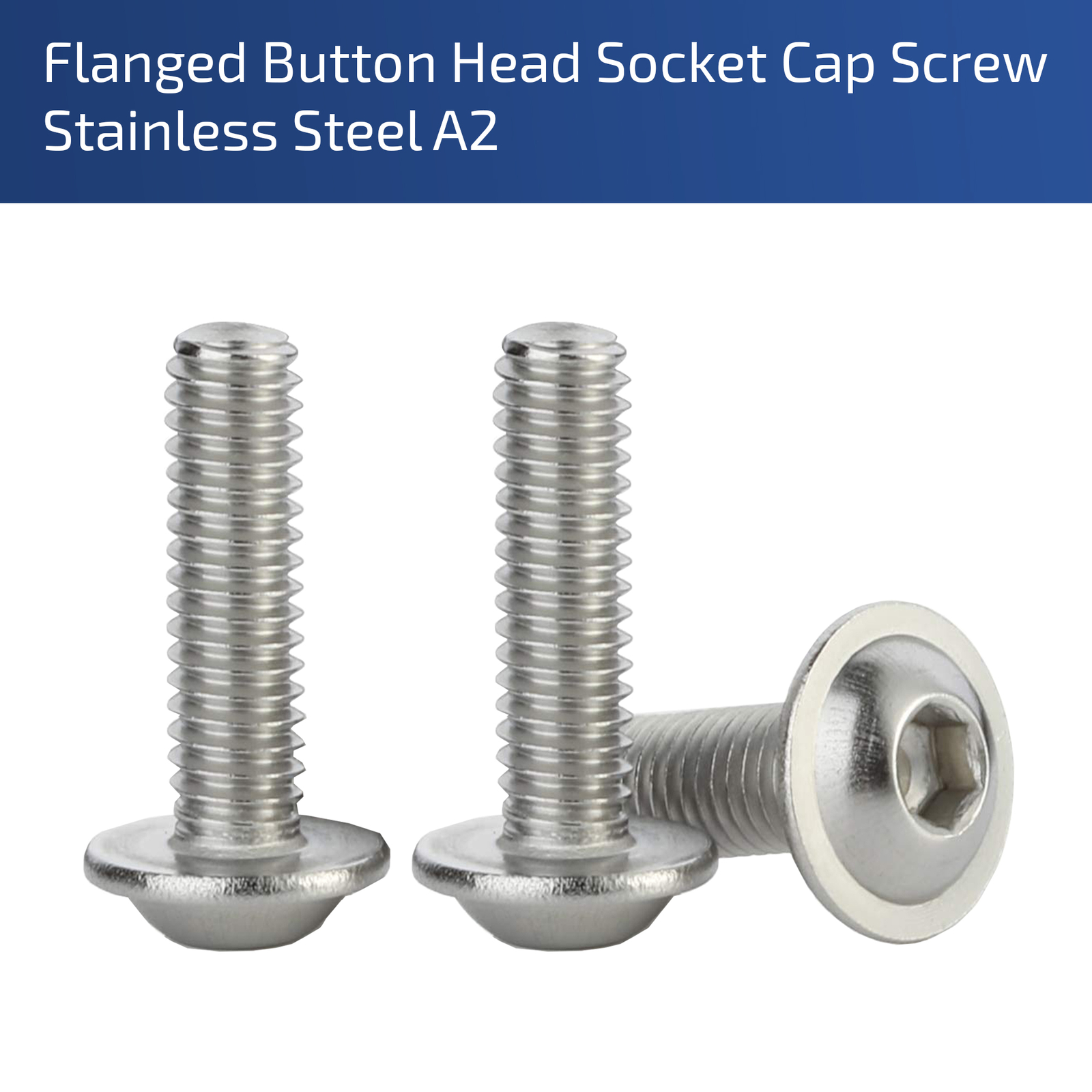 M4 x 10MM SOCKET FLANGED BUTTON HEAD ALLEN BOLTS SCREWS STAINLESS STEEL