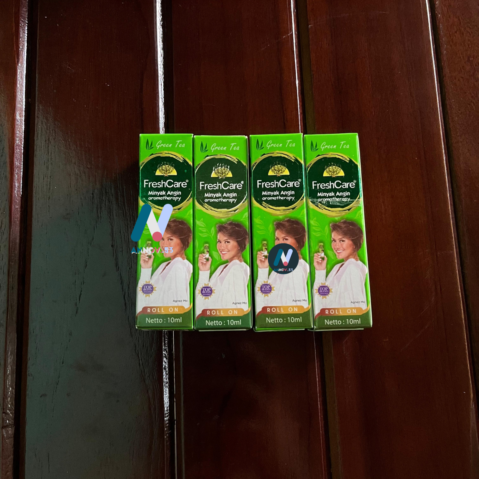 FRESHCARE Minyak Angin GREEN TEA Herbal Aromatherapy Roll On Medicated Oil 4pcs