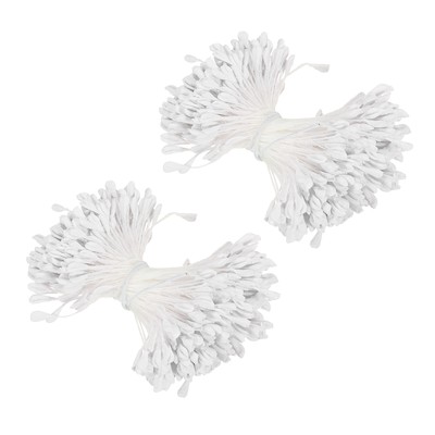 2.5mm Double Heads Flower Stamen, 680 Pcs Artificial Flower Stamen Pistil, White