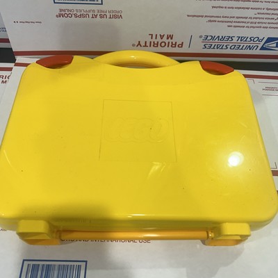Lego Yellow Carrying Case Hard Plastic Latching Storage Box And Some Legos