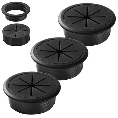 3 Pack 2 Inch Flexible Desk Grommet Desk Hole Cover for Desktop Cables Wiring