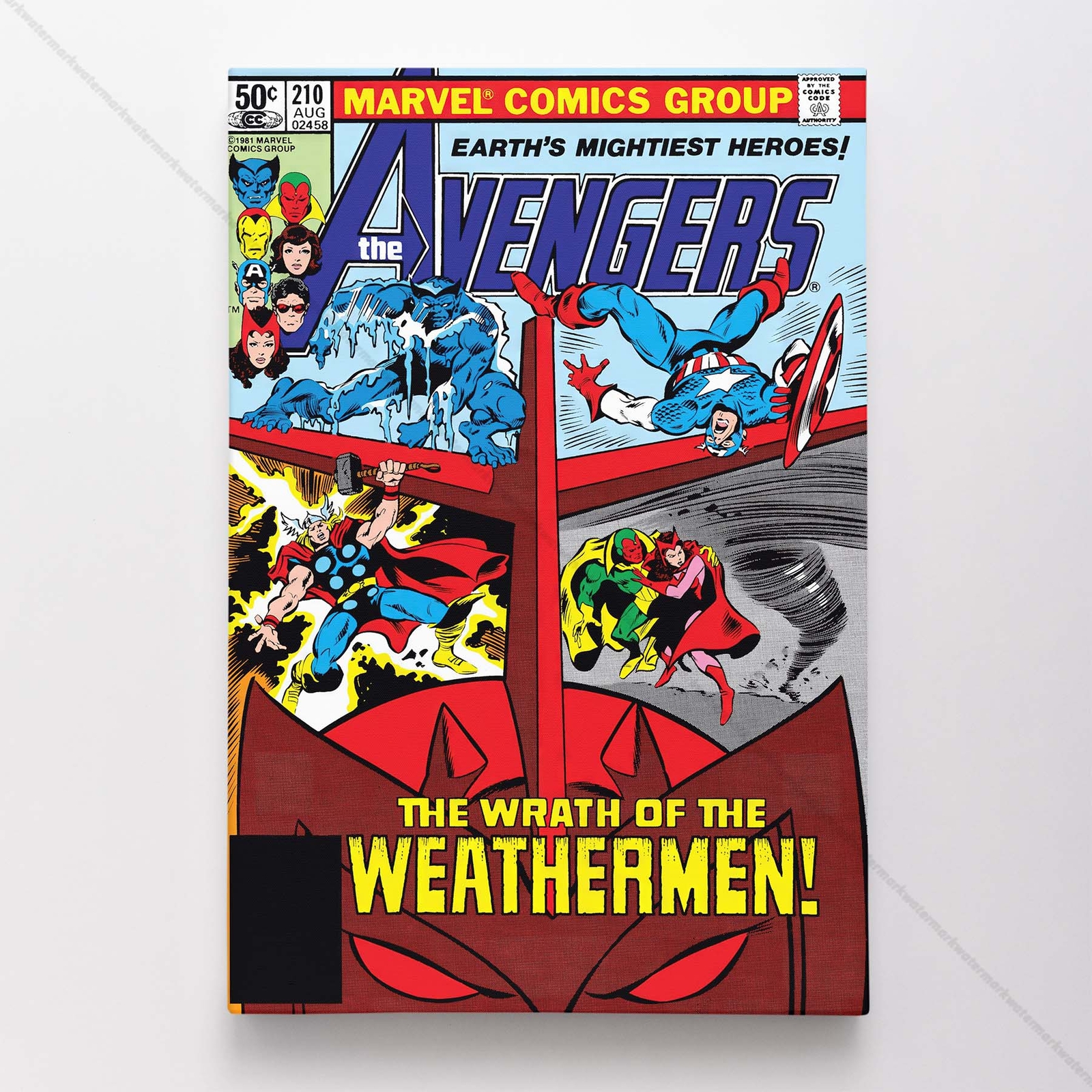 Avengers #210 Poster Canvas Mightiest Heroes Marvel Comic Book Art Print