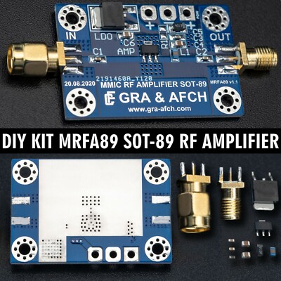 KIT RF Amplifier LNA 8-2000 MHz GAIN=20dB P=+20 dBm + LDO MMIC MRFA89 SOT-89