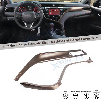 For Toyota Camry 2018-2023 Wood Grain Center Console Instrument Strip Cover Kit