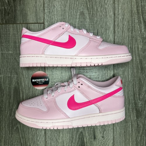 Pre-owned Nike Dunk Low Triple Pink Grade School Sizes Dh9765-600 Brand Fast Shipping