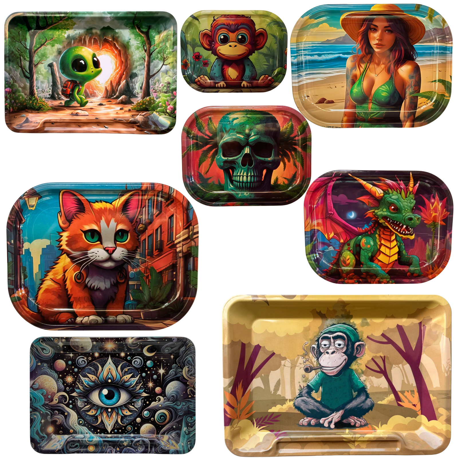 Cool Rolling Tray Metal Storage Tray Unique Design Gift Durable Easy Clean