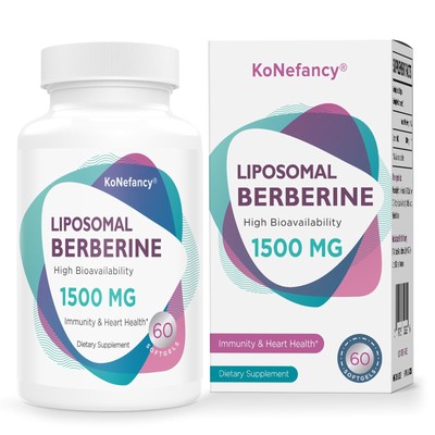 Berberine HCL Supplement 1500mg - High Bioavailability Liposomal Berberine Ca...