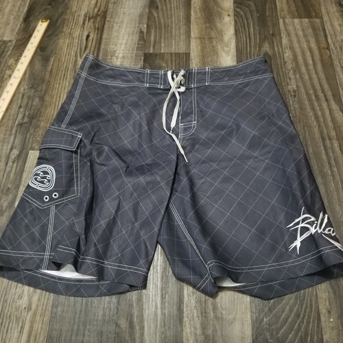 Billabong Andy Irons Board Shorts Mens 38 Gray Checker Swim