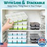 Large Ice Cube Tray with Lid and Bin, Jrisbo Silicone Big Square Ice Cube Molds for Freezer, 3 Pack Stackable Huge Cubed Ice Trays with Ice Tong, Ice Scoop for Whiskey Cocktails Soups Frozen Treats