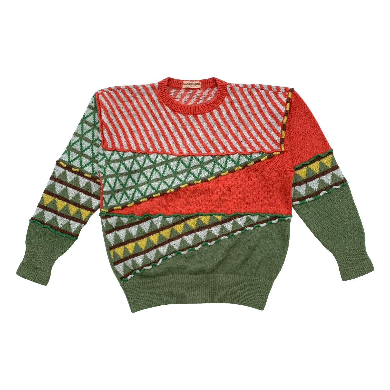 Issey Miyake 1980's Geometric Knit Sweater Vintage Mens Issey Miyake 1980's Geometric Knit Sweater Vintage Mens