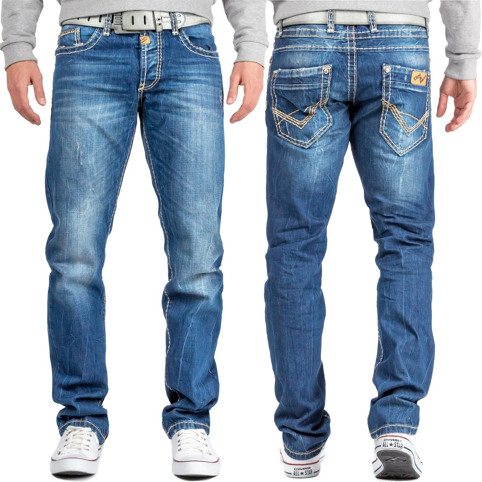 Cipo & Baxx Herren Jeans Hose Schlicht Bluejeans Klassisch Casual Fresh Trousers